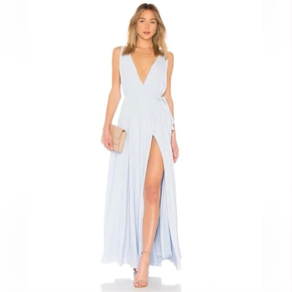 Lovers and Friends “Leah Gown” in periwinkle/light blue